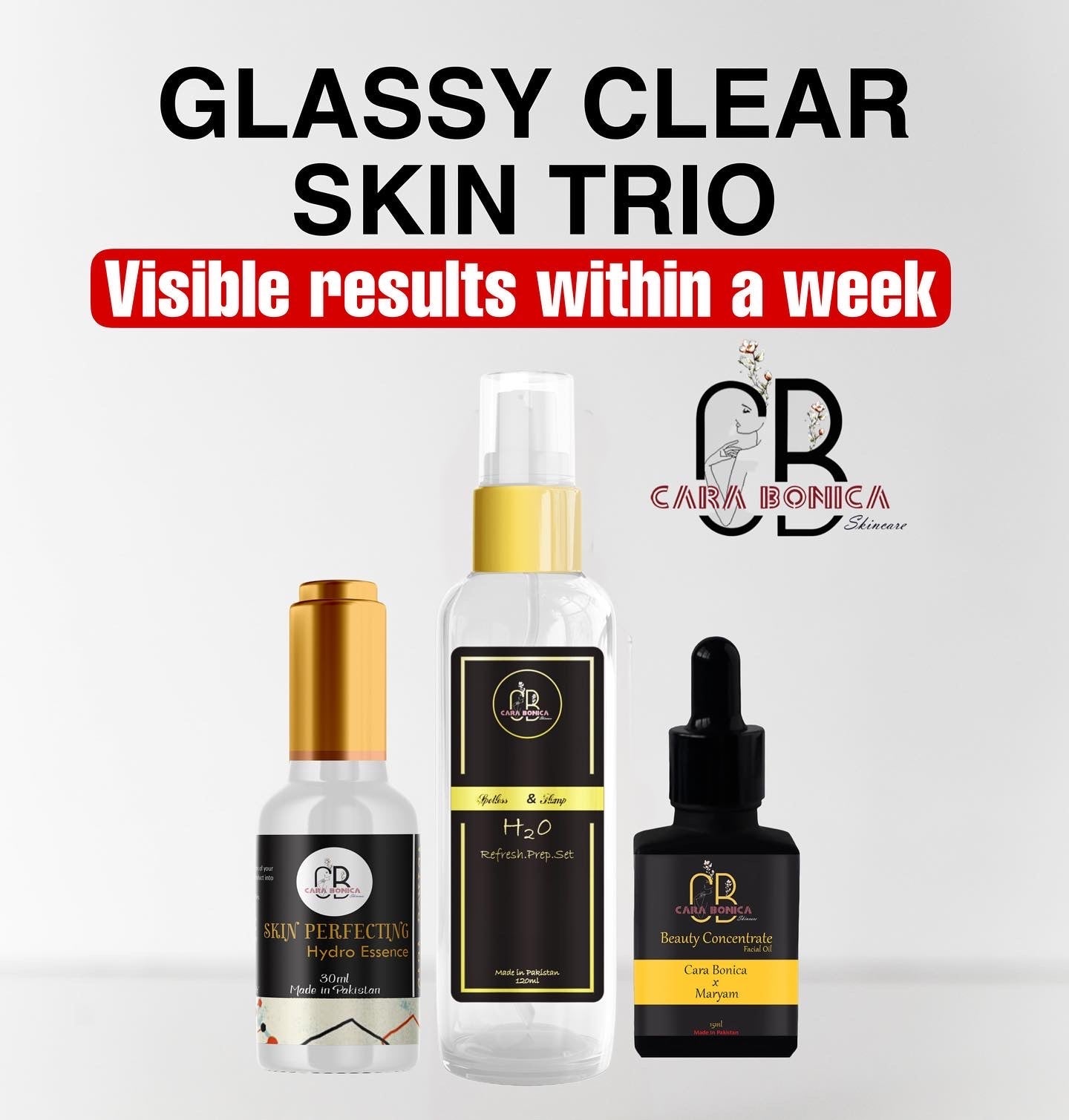 Glassy Skin Trio(essence+mist+beautyoil)